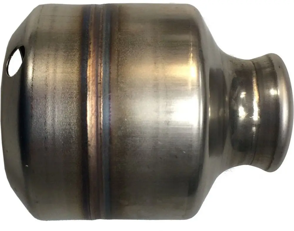 BOSCH Verdrängungskörper aus Metall mit runder Form, einem sichtbaren Loch und verschiedenen Oberflächenbehandlungen. 
